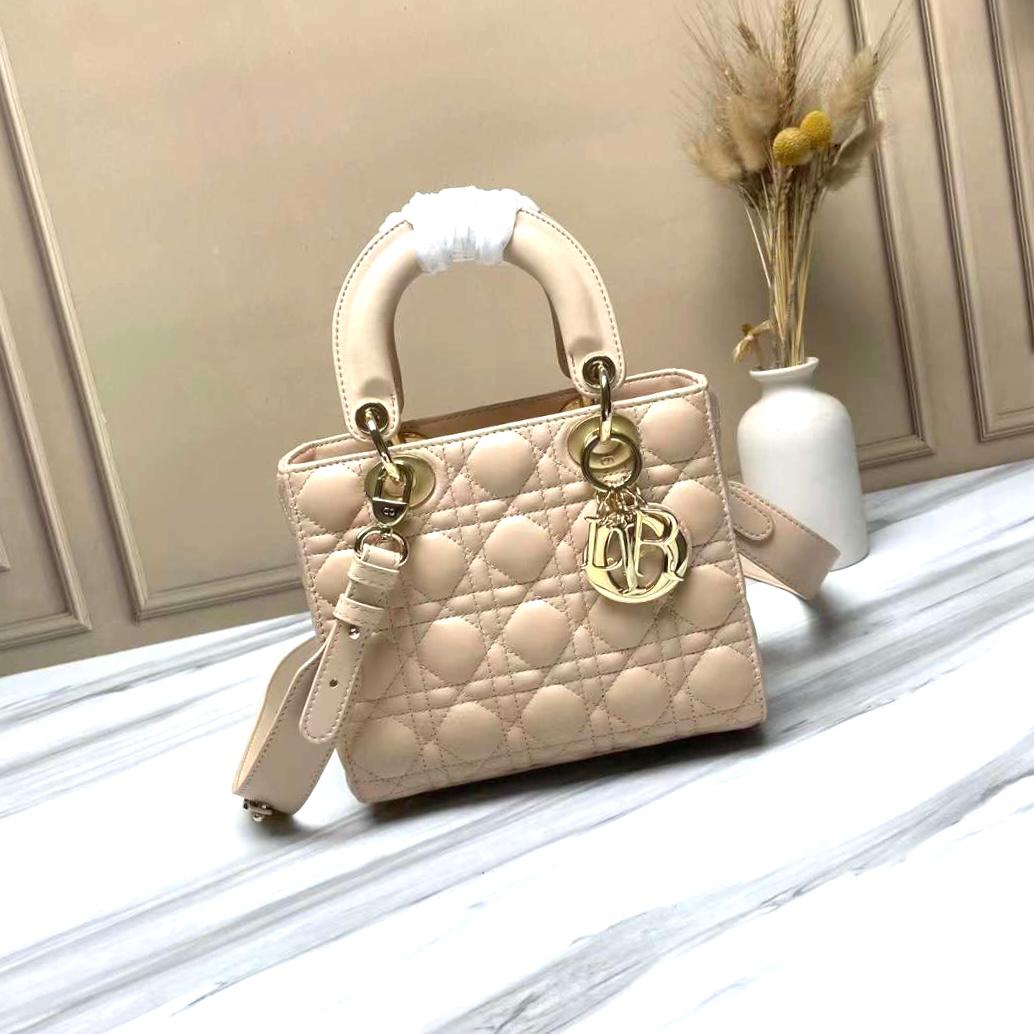Dior My Dior bag in powder beige cannage lambskin. image 1
