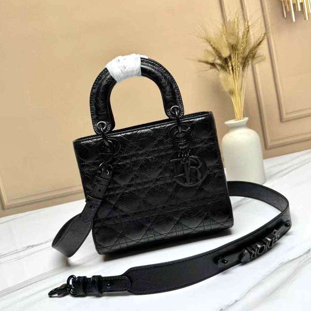 Dior My ABCDior bag in black ultramatte or diamond cannage-stitched calfskin with tonal D.I.O.R. charms and hardware. image 1