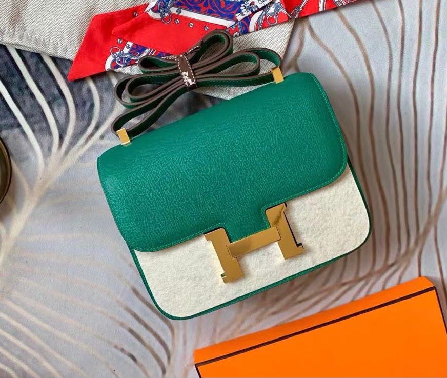 Herm?s Constance 18 bag in Vert Jade Epsom leather with gold hardware. image 1