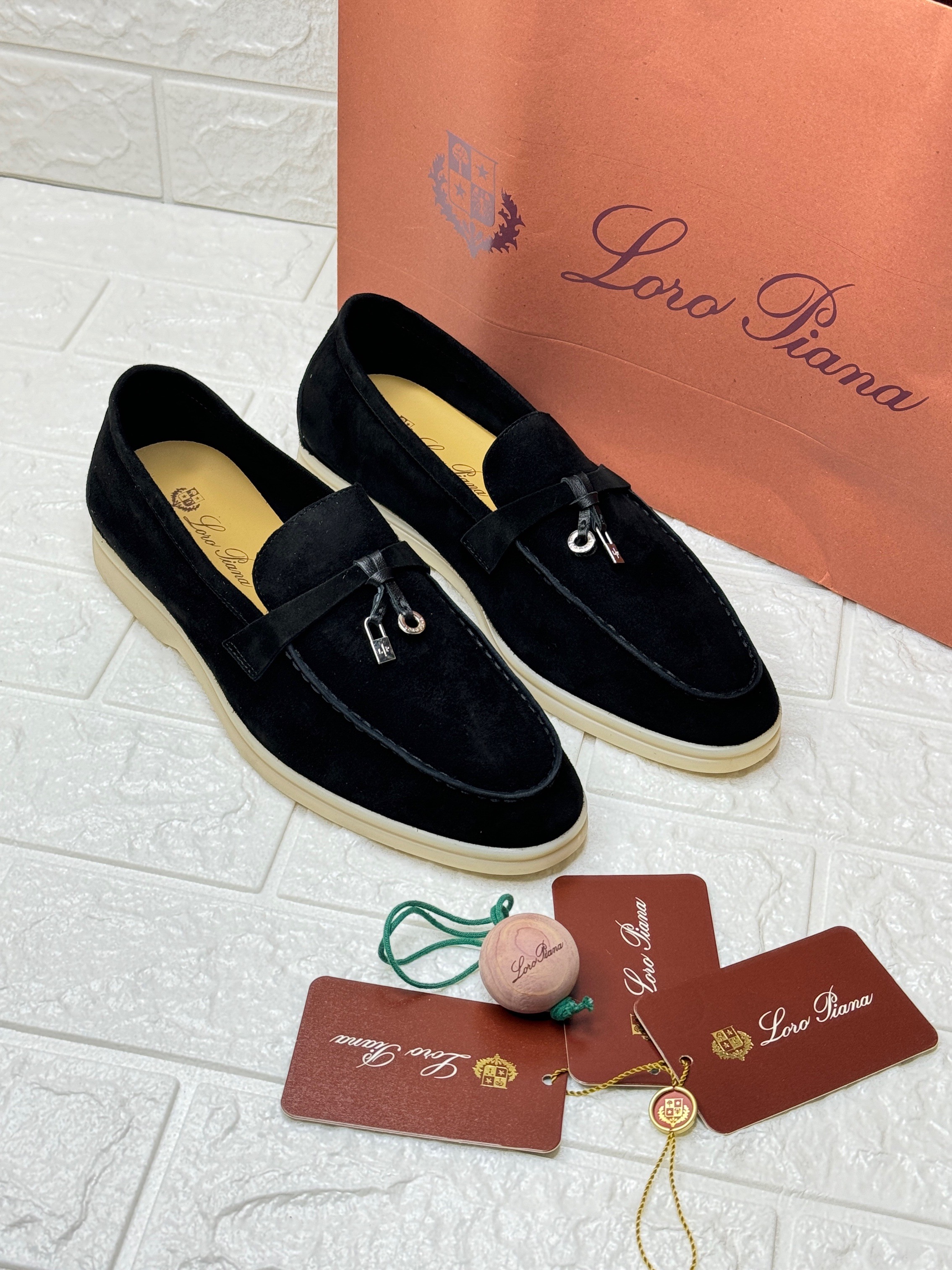 Loro Piana Summer Charms Walk suede loafers image 1