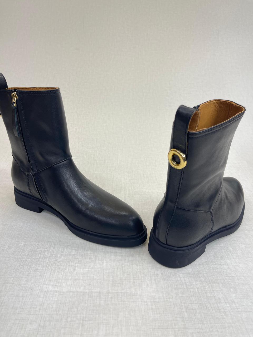 Loro Piana Kilda Ankle Boot in black calfskin leather. image 1