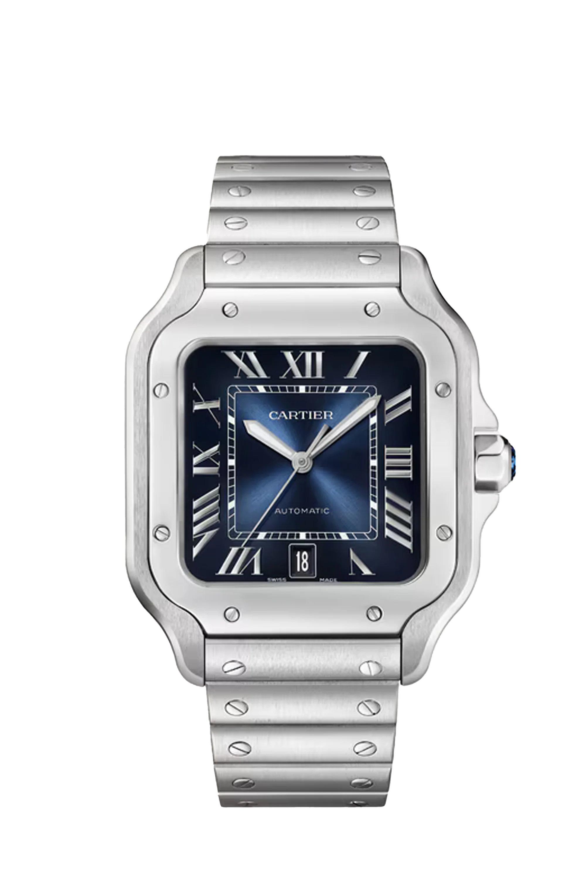 Cartier Santos  Medium Model Blue image 1